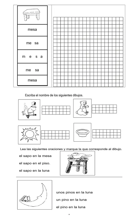 Lección mesa