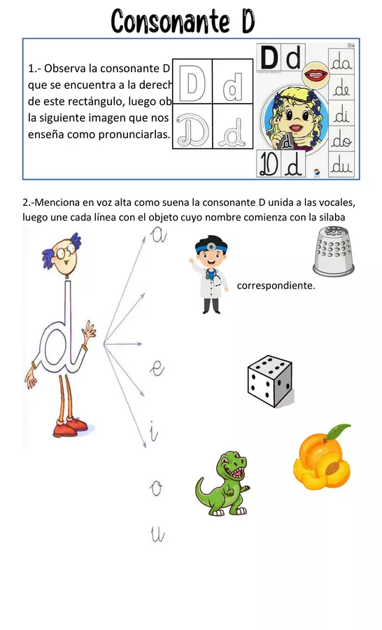 Conociendo consonante D