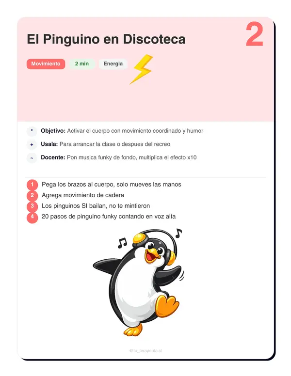 ¡Breaks al Rescate! 20 Pausas Activas para el Aula – 1° a 8° Básico