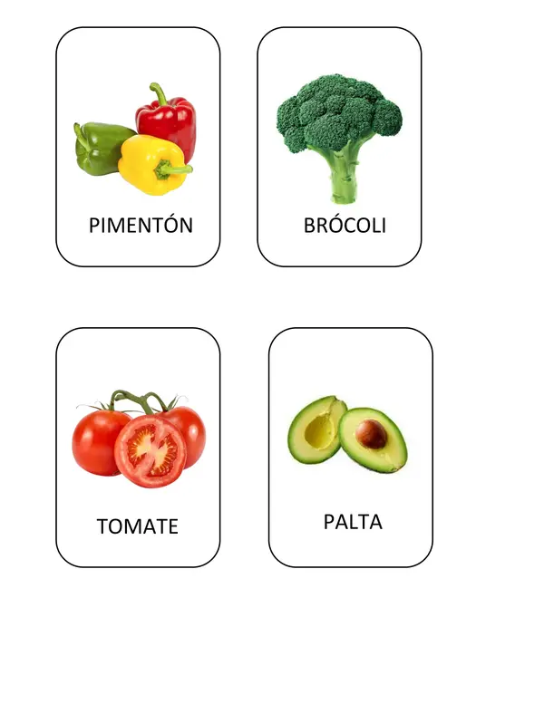 Memorice verduras