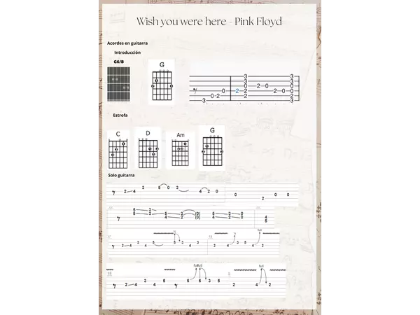 Wish you were Here - Pink Floyd (guía de trabajo)