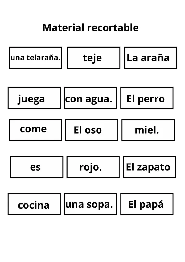 ORDENA ORACIONES CON PICTOGRAMAS