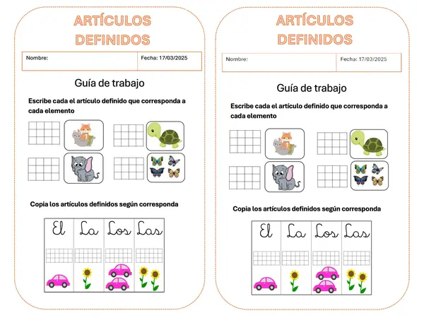 Guia de articulos definidos