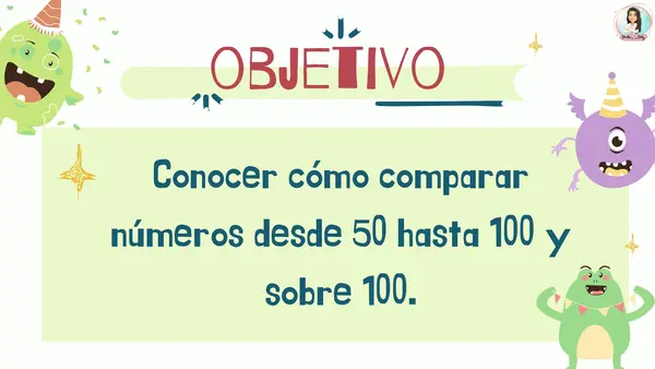 Comparación de numeros hasta 100 y sobre 100