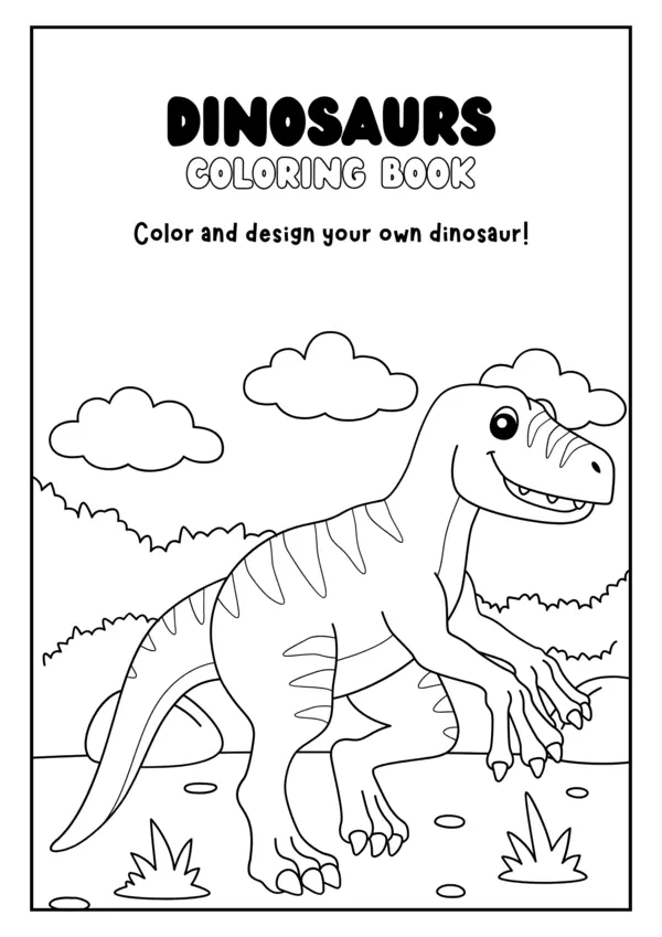 Ficha para colorear dinosaurio