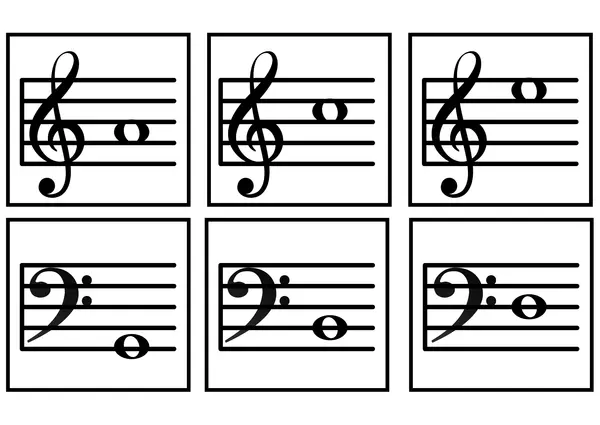 Tarjetas con Ilustraciones: Notas musicales.