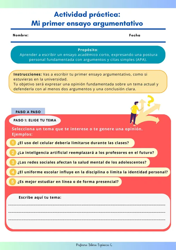 Cómo escribir un Ensayo Argumentativo