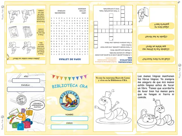 Mini libro de actividades: Biblioteca CRA