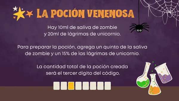 Escape room matemático de Halloween