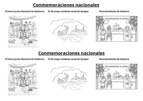 Lámina: Conmemoraciones Nacionales de Chile