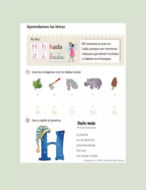 ACTIVIDADES LETRA H, PRIMERO BASICO, LENGUAJE