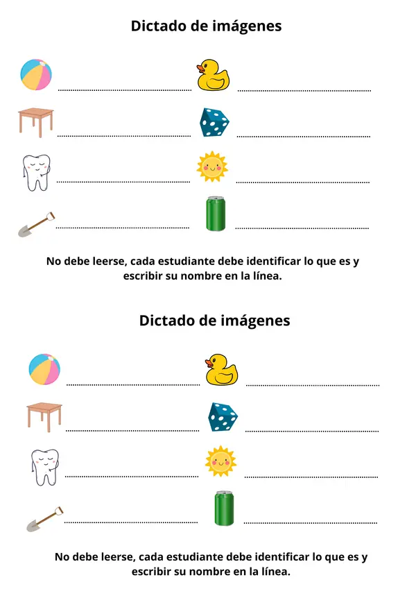 Actividades de refuerzo de escritura