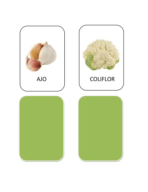 Memorice verduras