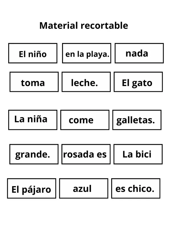 ORDENA ORACIONES CON PICTOGRAMAS