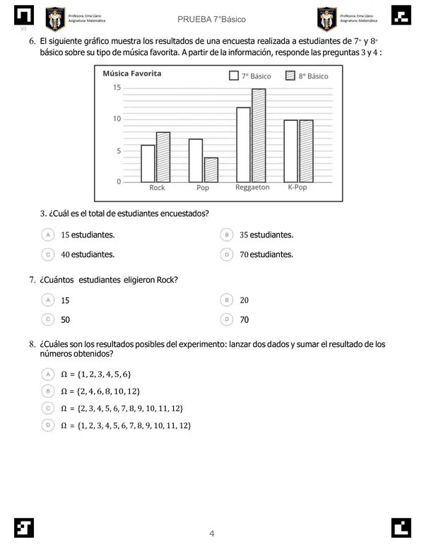 Evaluación estadisticas y probabilidades