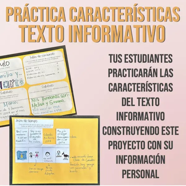 Elementos del texto informativo Posters y Actividad