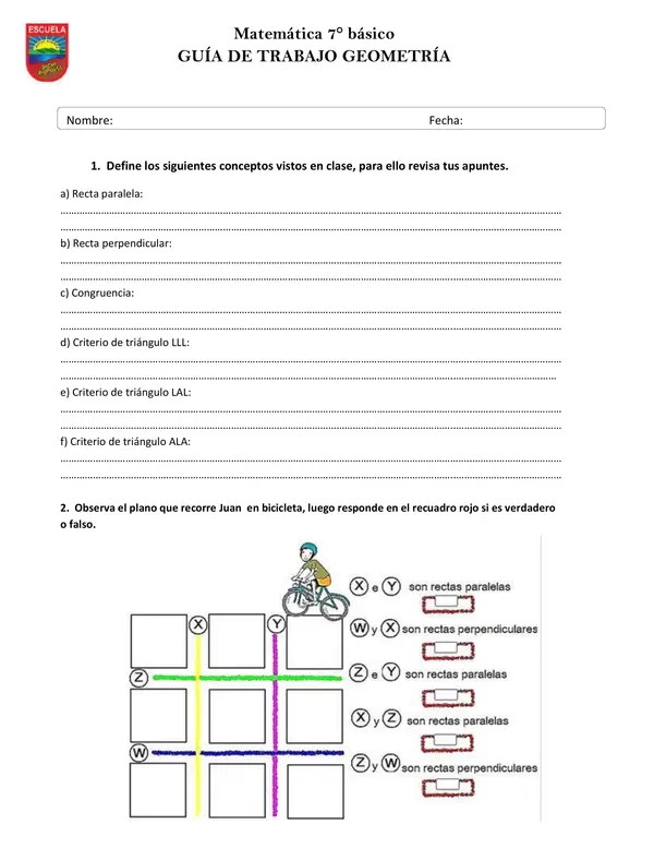 Guía rectas paralelas y perpendiculares