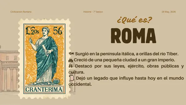 Civilización Romana, Historia – 7° básico