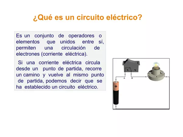 Presentacion Cicuito electrico, sexto basico