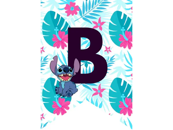 BANDERÍN "BIENVENIDOS" VERSION STITCH🩵