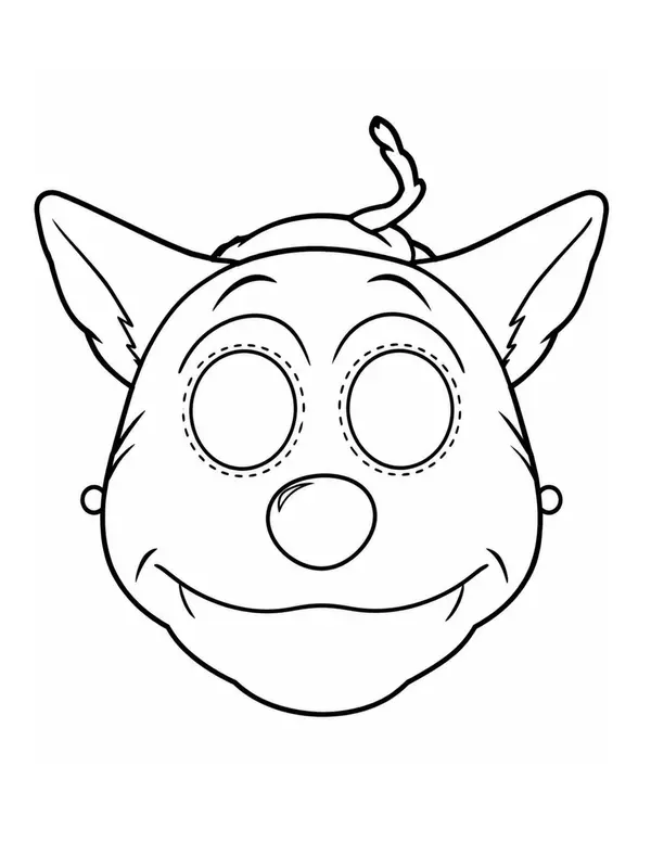 Máscaras para colorear personajes de 31 minutos.