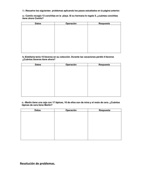 Guía de aprendizaje de matemáticas primero básico adiciones y sustracciones 