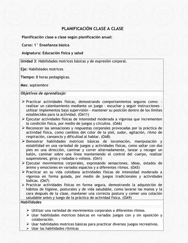 KIT Completo Educación Física y Salud 1º Básico. septiembre, en drive guias videos, ppt y evaluacion