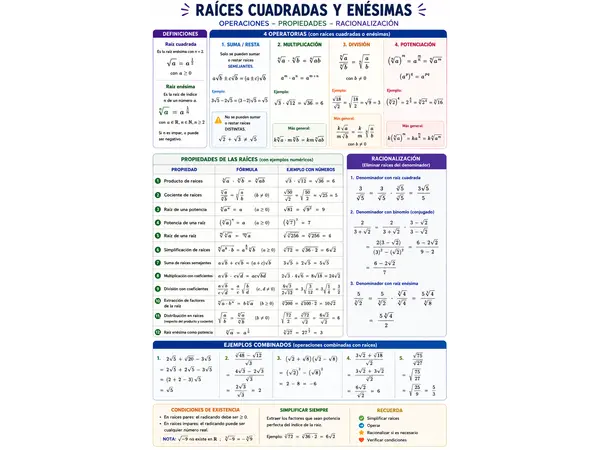 Resumen raíces cuadradas y enésimas 