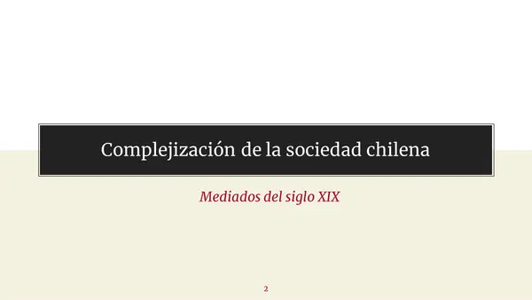 Transformaciones sociales en el Chile S.XIX