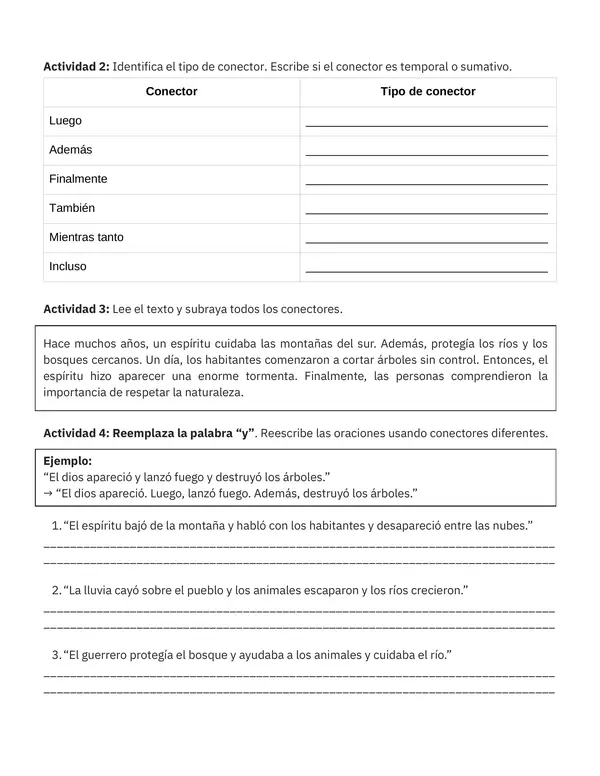 Taller de Escritura Narrativa y Conectores