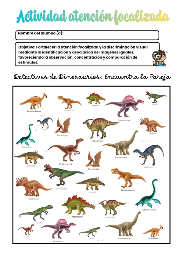 Atención Focalizada: Detectives de Dinosaurios