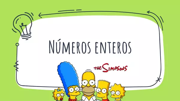 Numeros Enteros con Los Simpson 