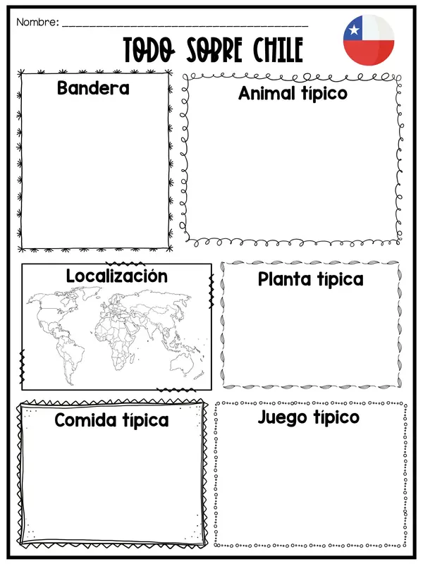 Guía de trabajo sobre los elementos que componen Chile