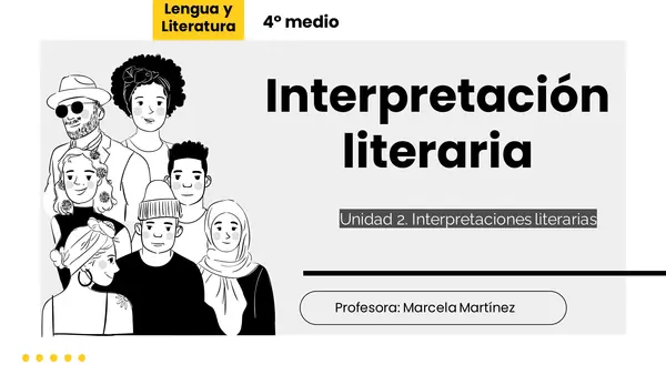 Interpretación literaria 3° y 4°medio