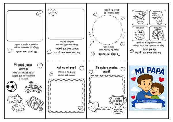 Mini libro día del padre (niño)