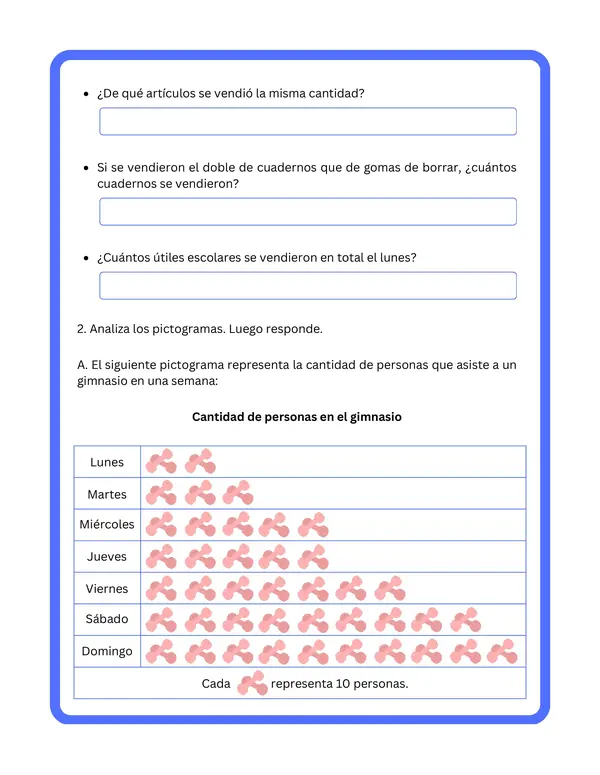 3° básico - Guía de trabajo "Datos, gráficos y experimentos aleatorios"