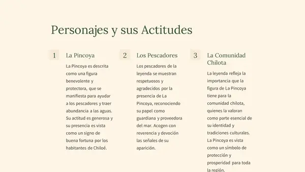 Análisis de la Leyenda de "La Pincoya", 5to Básico