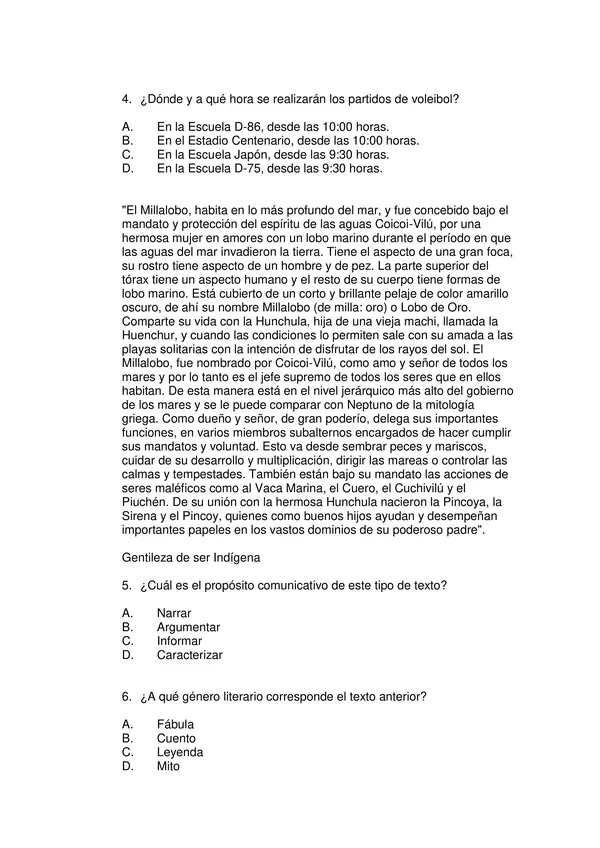 Ensayo Simce 8° Básico Lengua Y Literatura