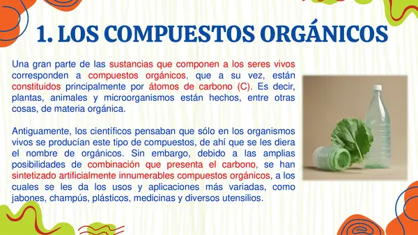 PPT - Compuesto orgánico (átomo de carbono)