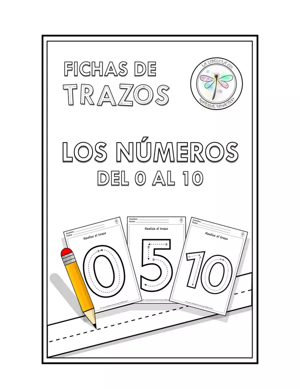 Fichas de Trazos Los Números del 0 al 10
