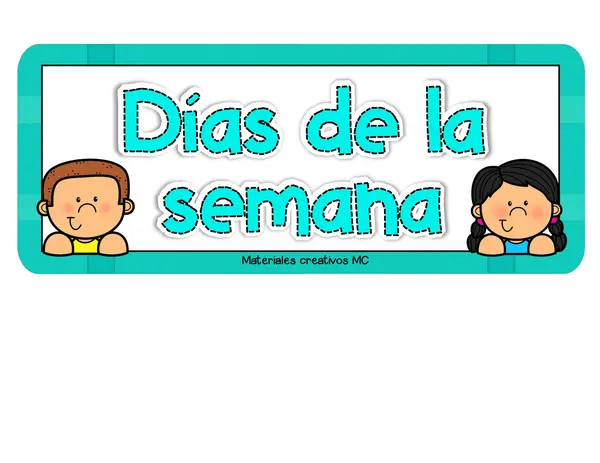DECORACIÓN DÍAS DE LA SEMANA 