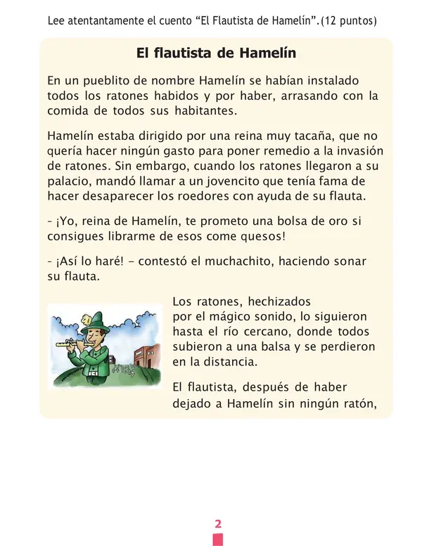 Prueba N° 4 lenguaje lecciones 10-11 y 12 2° Básico