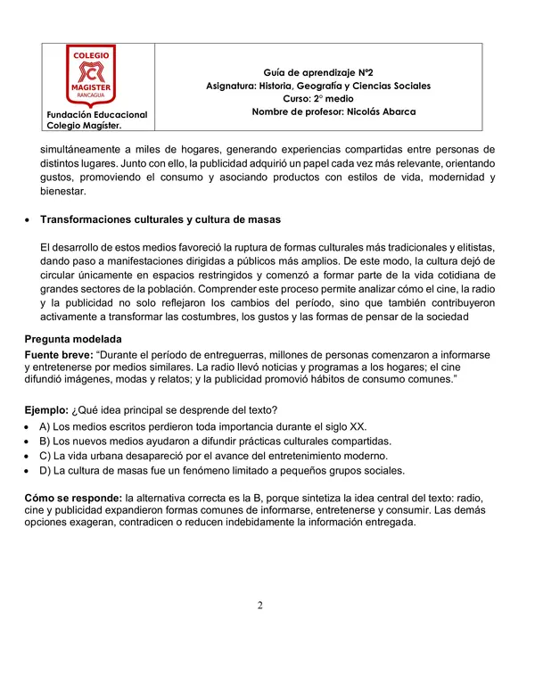 Cultura de masas: Entreguerra
