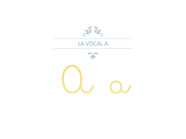 Cuaderno de la vocal A