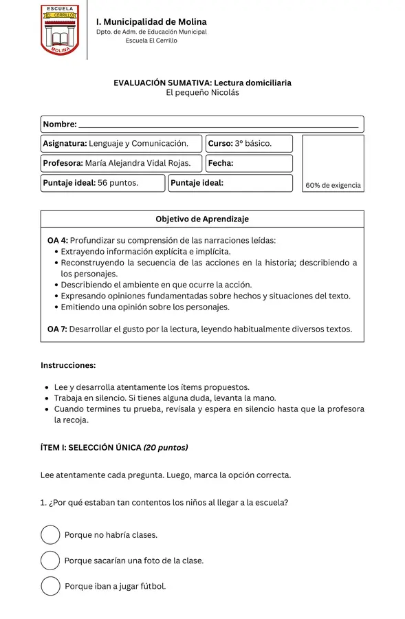 Lectura domiciliaria: El pequeño Nicolás