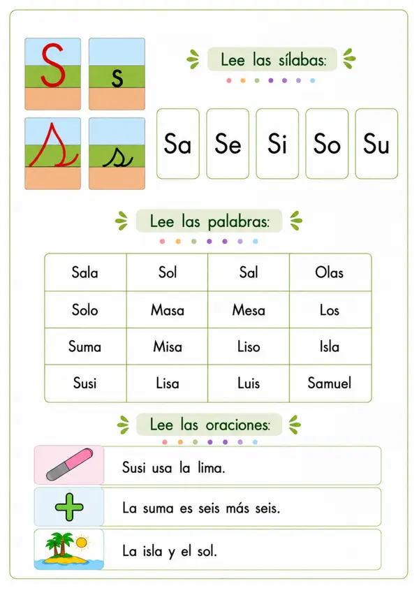 Material complementario de lectura (Alineado a la secuencia de Primero Lee)