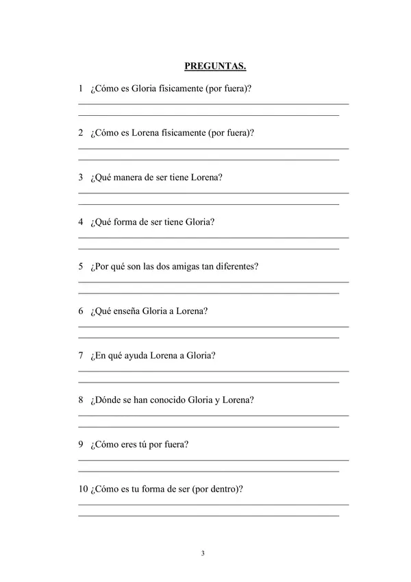lecturas comprensivas tercero y cuarto año