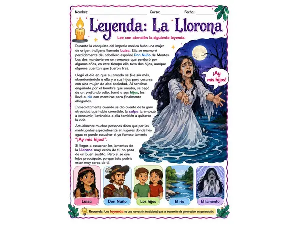 Leyenda Comprensión lectora