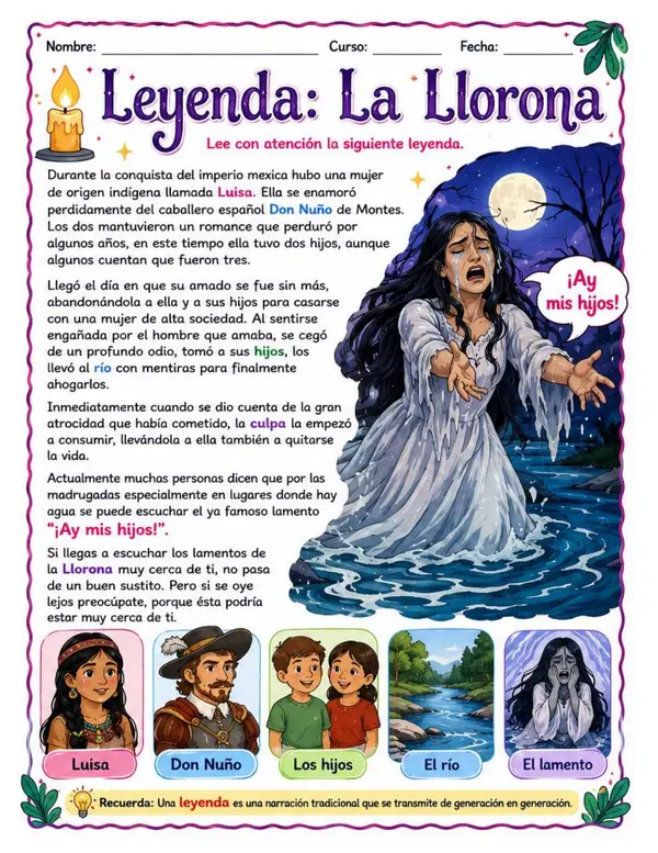 Leyenda Comprensión lectora