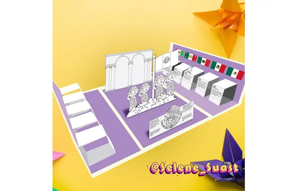 POP UP DE LA BANDERA MEXICANA 